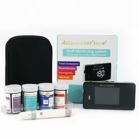 4 In 1 Health Monitor Portable Tester Cholesterol Glucose Uric Acid Hemoglobin Detector
