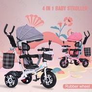 4 In 1 baby stroller bicycle kids tricycle bike for Trolley