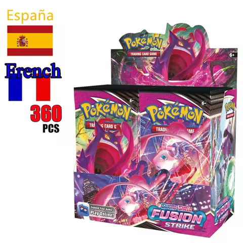 360Pcs French Spain Pokemon Card Fusion Strike Pokémon Booster Battle Transaction
