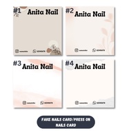 Custom Fake Nails Art Card | Fake Nails Art Tag Custom | Press on Nails Card Custom | Press on Nails