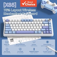 ATTACK SHARK X85 Wireless Mechanical Gaming Keyboard 75% Gasket RGB Knob Hot Swappable BT/2.4GHz/USB