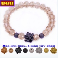 CTFLNGHSEHB8 8mm black lotus brown crystal bracelet