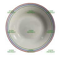 PIRING MAKAN KERAMIK CEKUNG PUTIH POLOS SUNBIRD UKURAN 9 INCH Piring Keramik Polos 9Inch - Piring Ma