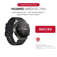 HUAWEI WATCH GT 2 Pro Smart Watch | Black Fluoroelastomer Strap | 46mm | 2 Weeks Battery Life | Amol