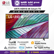 [FREE SHIPPING] LG 43" 50" 55" 65" 70" Inch 4K Smart UHD LED TV UR75 UQ75 Series UQ7550PSF UR7550PSC with AI ThinQ® WAH LEE STORE