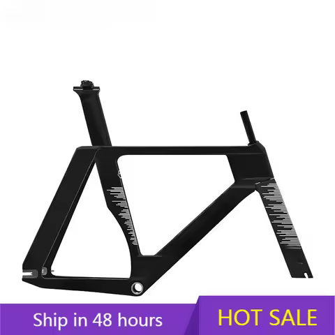 YTYIN BXT 700C Fixed Gear Track Bike Frame TRC-195 Carbon Track Frame Single Speed Carbon Fibre Road