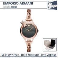 (SG LOCAL) Emporio Armani AR11139 Aurora Quartz Stainless Steel Bracelet Women Watch