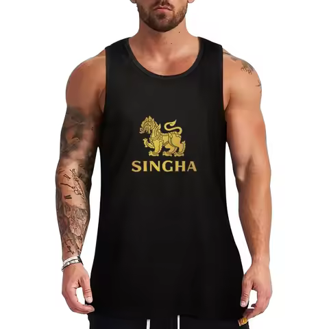 New singha beer Tank Top gym clothing gym clothes man