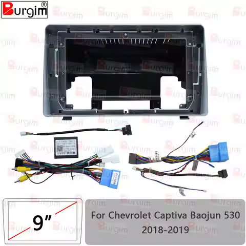 Car Radio Fascia Frame For Chevrolet Captiva Baojun 530 2018-2019 9 inch 2DIN Stereo Panel Wiring Ha