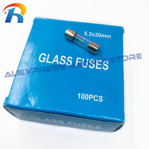 100Pcs Slow Break 5*20mm Delay Fuse Tube 250V T0.5A T1A T2A T3.15A T4A T5A T6.3A T10A T12A T15A T20A