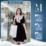 Meistore V11720 luxury Korean style lace collar dress with pearl buttons
