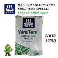(+-1kg/500g) REPACK Baja subur pokok YaraTera KRISTALON GREEN LABEL 18-18-18 +TE