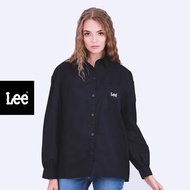 LEE แท้ 100% คอลเลคชั่นใหม่เสื้อเชิ้ตผู้หญิง แขนยาว OVERSIZE FIT รุ่น LE L1026B51 สีดำ