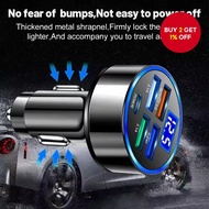 New 250W LED Car Charger with 5 Ports, Fast Charge PD QC3.0 USB-C Adapter for iPhone, Samsung, Huawe