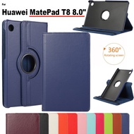 360 Rotating Stand Case For Huawei Matepad T8 8.0 inch Flip PU Leather Cover For Huawei T 8 Kobe2-L0