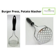 Stainless Steel Plated Burger Press/ Potato Press/ Mashed Potato Maker/ Burger Presser / Alat Ramly 