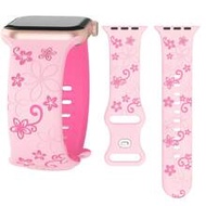 Floral Carved Watch Band, Compatible With Apple Watch Band 41Mm 40Mm 44Mm 45Mm 42Mm 38Mm 49Mm 46Mm, 