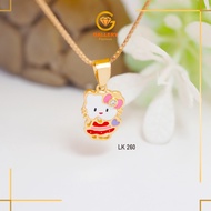 CHILDREN'S BRACELET AND PENDANT 8K GOLD/375 AND 6K/300 GBA 51A LK 260 KITTY CAT MODEL