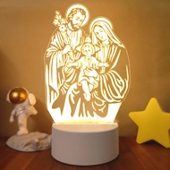 Holy Family lamp 3d night lamp room decor rose lamp birthday gift LED Night Light Bedroom Night Lamp