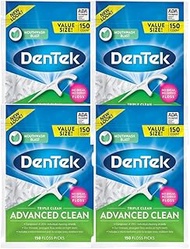 DenTek Triple Clean Floss Picks, Mouthwash Blast 150 ea (Pack of 4)