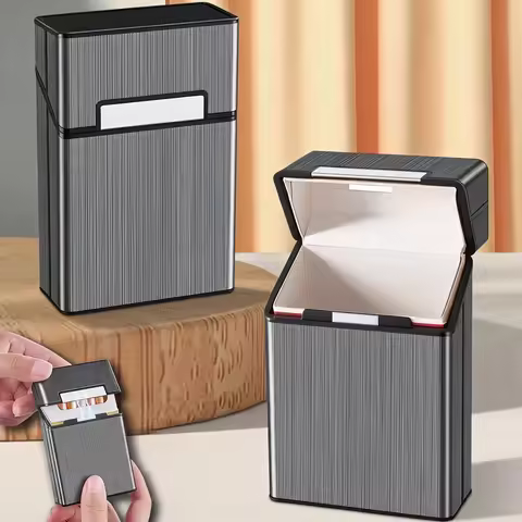 Portable Slim Aluminum Cigarette Case Tobacco Protective Storage Box Waterproof Cigar Holder Smoking