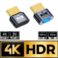 Palam serasi HDMI 4K HDR Monitor Maya EDID Emulator Penyesuai Paparan Hantu Tanpa Kepala Menyokong s