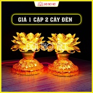 One bag Yellow Light Lotus Altar Lamp Energy Saving LED Light Easy to Change Bulb 11cm High for Ance