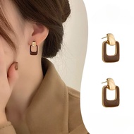 Fashion Classic Square 925 Silver Plated Ear Studs Earrings Jewelry Accessory