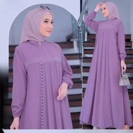 gamis crinkle airflow aplikasi Swaroski terbaru tamara dress baju gamis crinkle polosaplikasi swarov