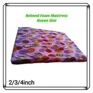 Rebond Foam Mattress Queen size 2/3/4inch