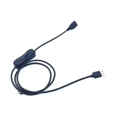 1m USB Cable Extension Cord With Switch ON/OFF Cable Extension USB 2.0 A Male to A Female Extension 