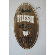 Fresh brewed coffee coffee wall decoration/ cafe-style display/