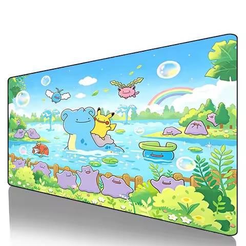 Mouse Pad Pokemon Pikachu Gengar Gamers Decoracion Gamer Desk Mat Mousepad XXL Gaming Accessories Va