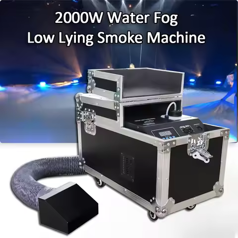 MINI Water Mist Machine 2000w Low Lying Smoke Machine Water Fog Machine Wedding DMX Concert Stage Ef