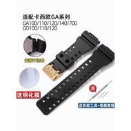 Suitable for Casio Strap GA100/110 Black Gold Watch Men Women gshock Non-Original Accessories Replac