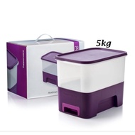 Tupperware RiceSmart™ Junior 5kg (1) with GiftBox Purple Color Bekas Beras