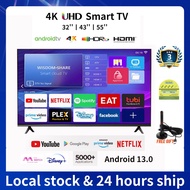 Android 4K Smart TV Digital TV  55 /43/32 Inch|HDR10 Android 13.0 Netflix Youtube Google Play Frameless TV Quantum Color