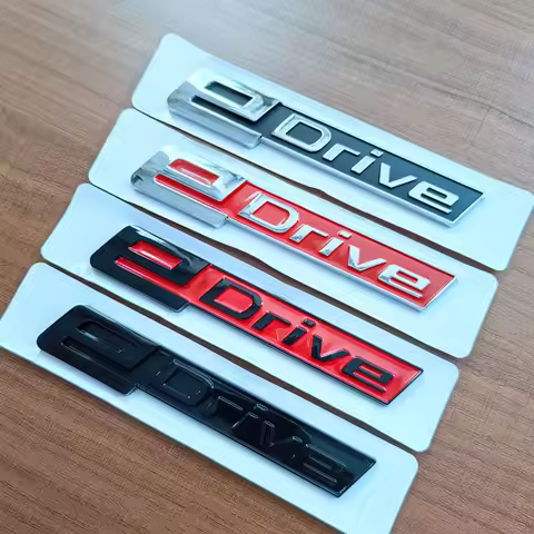 3D ABS Chrome Black E Drive Logo Edrive Emblem Car Trunk Badge Decal For i3 i4 i5 i7 530e 530 G30 Ed