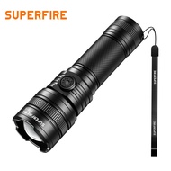SUPERFIRE Y26-S 15W LED Zoom Flashlight 600M Super Bright Long-range Rechargeable Torch White And Ye