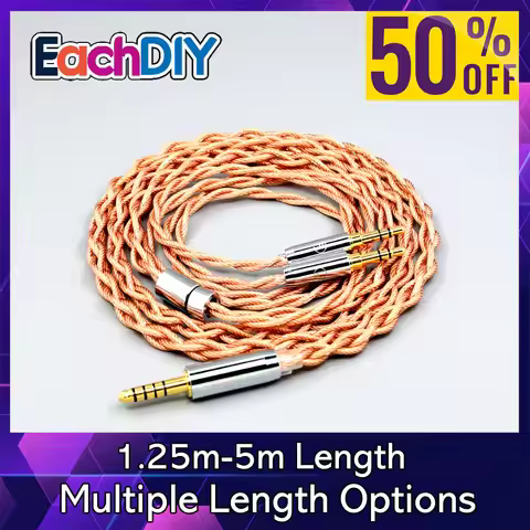 Graphene 7N OCC Shielding Coaxial Mixed Earphone Cable For Hifiman Sundara Ananda HE1000se V2 V3 He-