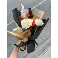 Korean Gift Wrap 2TONE S PAPER AND SOLID COLOR Flower Bouquet Wrapping Paper