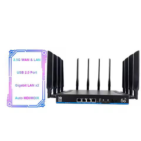 5g Cpe MT7988AV 802.11BE 2.5GE Ports Through-Wall Gateway Modem 5g Openwrt Router 4g Sim Card Firewa