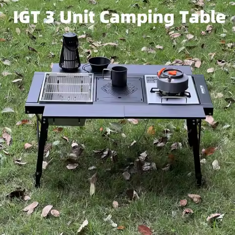 Detachable Barbecue Multifunctional Table IGT Extended Picnic Table Camping Lifting Table Household