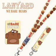 GANTUNGAN Strap LANYARD Card HOLDER We Bare Bears Grizzly Panda Ice Bear Keychain, Cellphone, ID Card