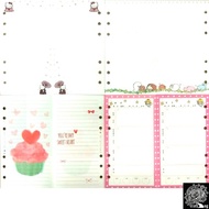A5 A6 Ring Angel Cupcake Hello Kitty Penguin Planner Journal Insert Refill
