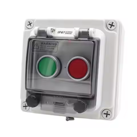 Button Box Self-reset Push Button Switch With Waterproof Cover Outdoor Switch Button Box Self-reset 