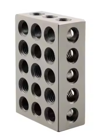 23 holes Precision 25-50-75mm Blocks 1pair (2pcs), parallel clamping block set, steel block 23 Holes