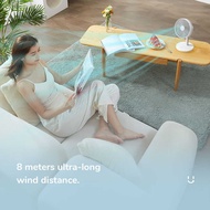 々 JISULIFE Table Fan Life7 Rechargeable Desk Fan 8000mAh Battery Extendable Table Portable USB Stand