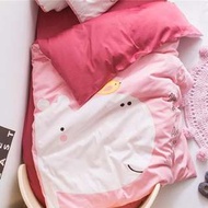 【預購】H - 河馬：棉質！嬰兒床款＊床單套件三件組(尺寸：被套110*140/床單120*150/枕套30*50*1)_免運。