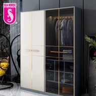 SEA HORSE Wahie Luxury Model Side by Side Door Wardrobe 2 Doors Wardrobes Without Light (Incl. Delivery &amp; Installation)